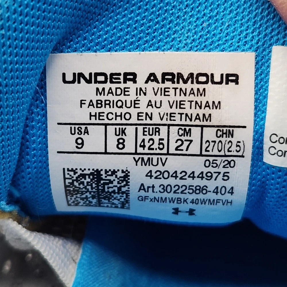 Under Armour HOVR Sonic 3 3022586-404 Sneaker Mens 9 Blue Athletic Running Shoes